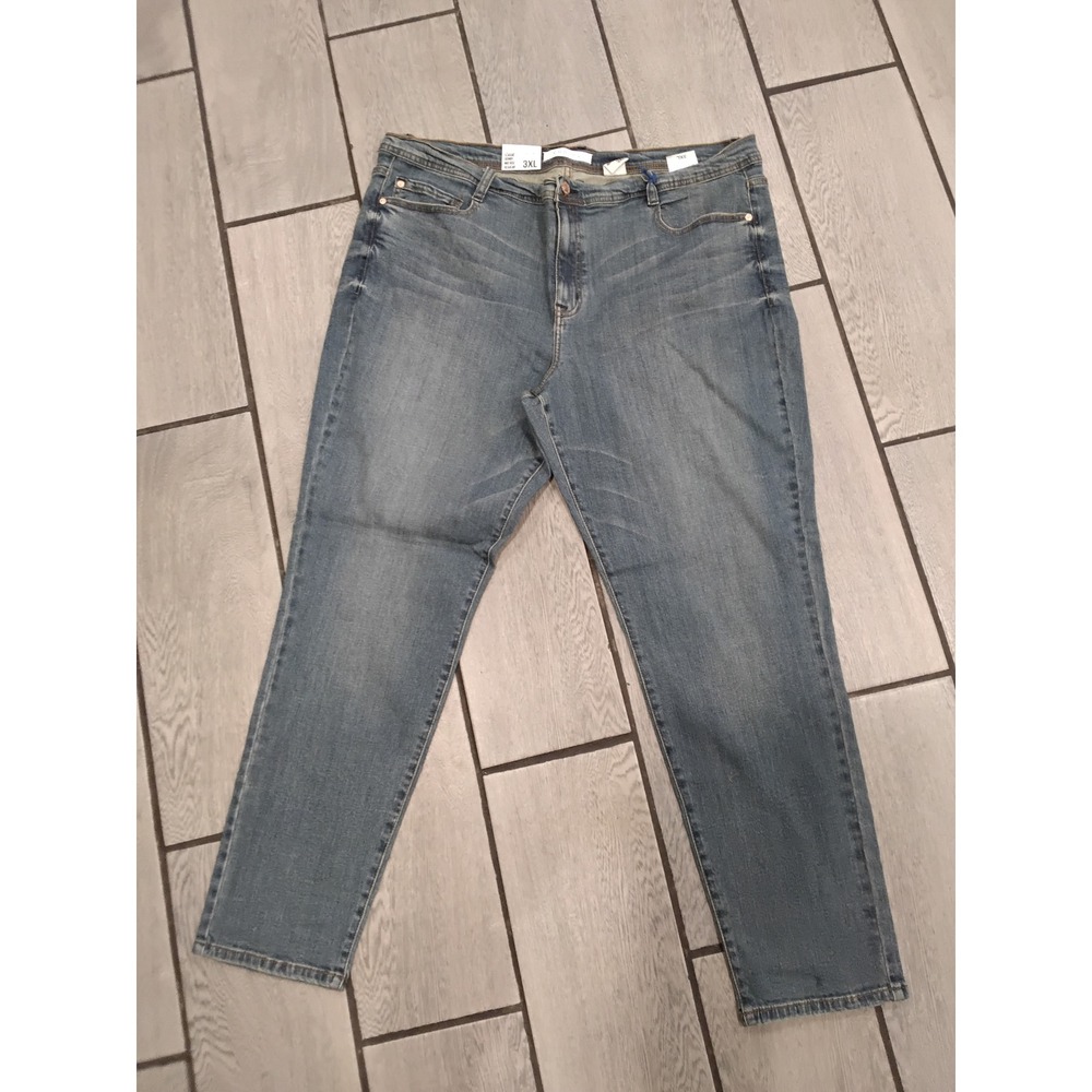 Eunina Classic Skinny Mid Rise Regular Jeans Medium Wash 3XL 93667 Stretch Denim